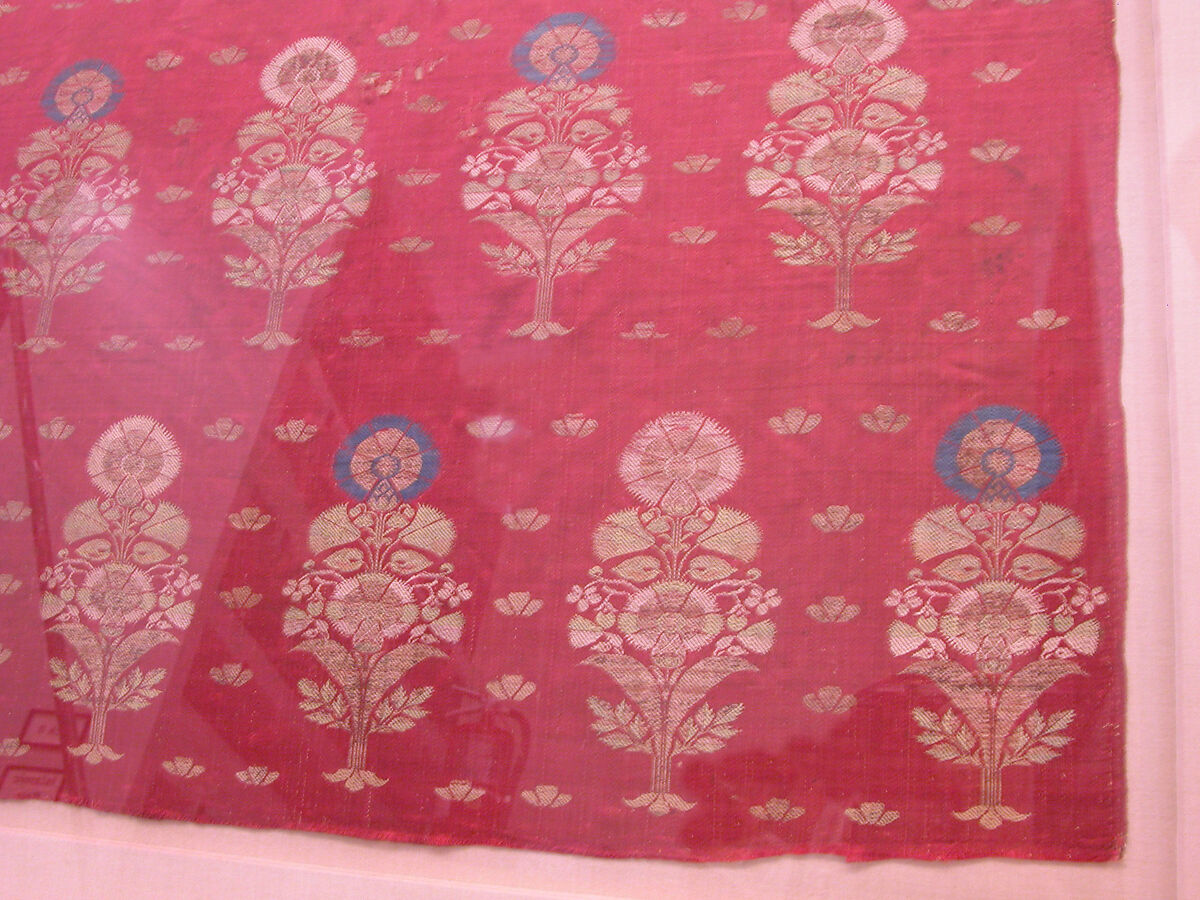 Floral Brocade, Silk, metal wrapped thread; lampas
