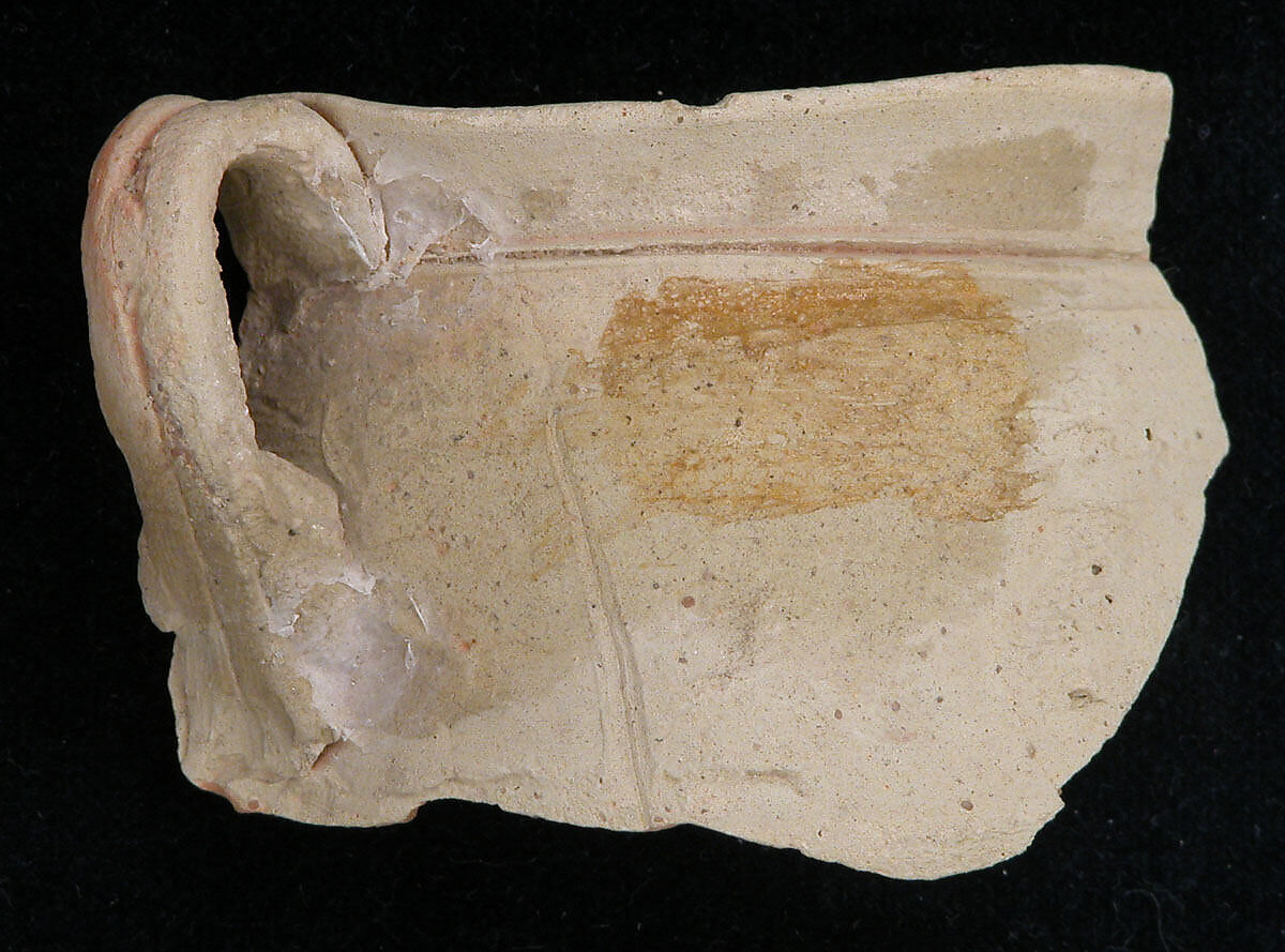 Fragment of a Cup, Earthenware; unglazed 