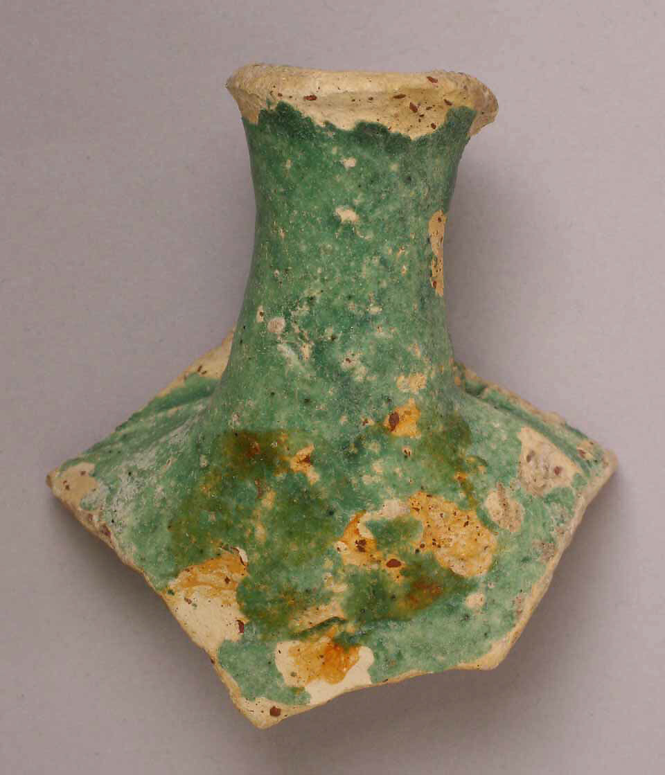 Fragment, Earthenware; glazed 