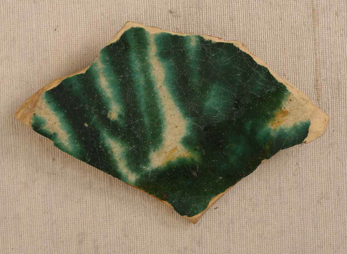 Fragment of a Bowl, Earthenware; glazed 