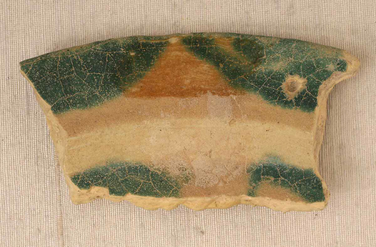 Ceramic Fragment, Earthenware; glazed 