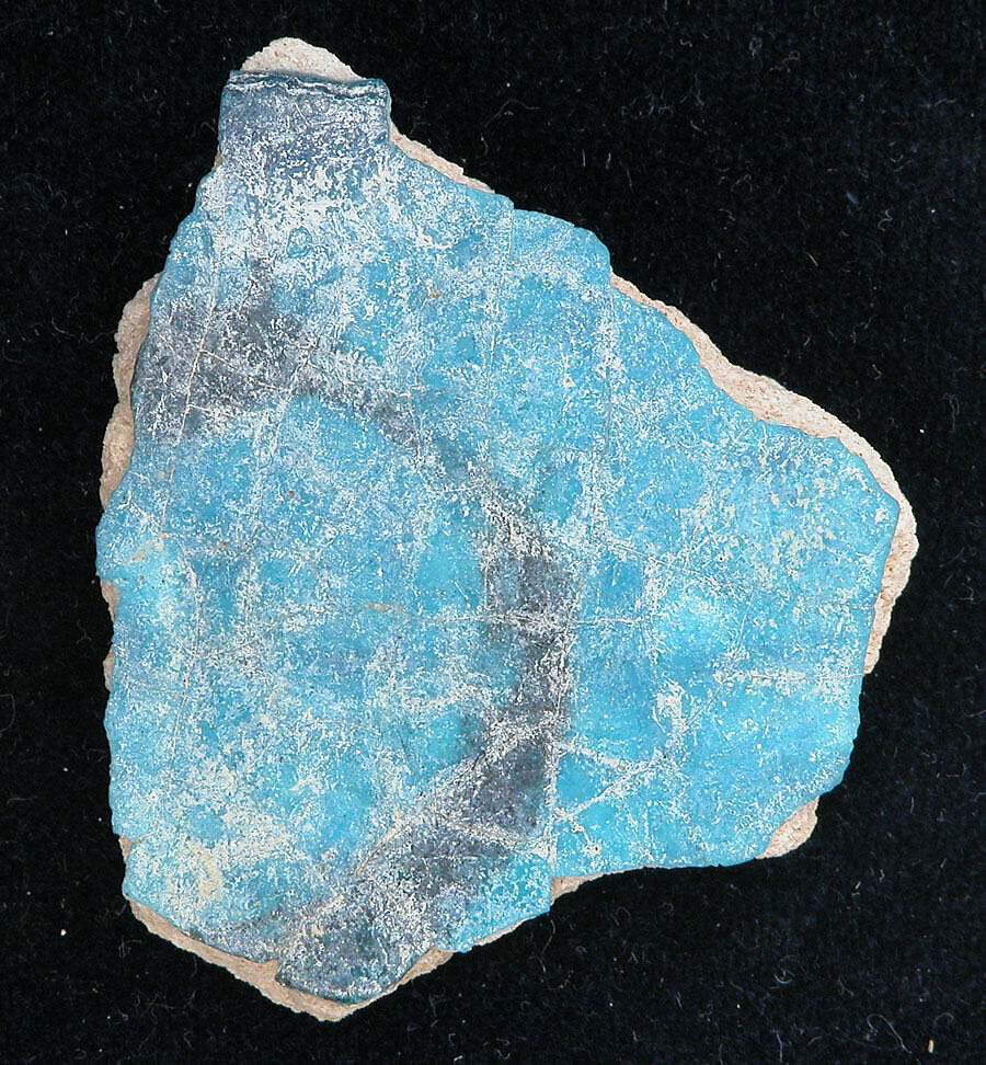 Ceramic Fragment, Stonepaste; underglaze painted 