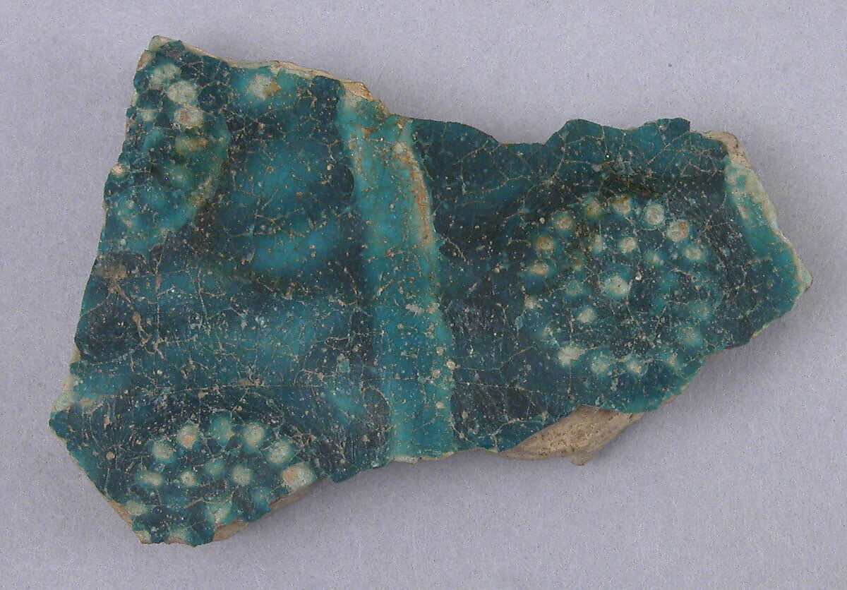 Fragment, Earthenware; molded decoration, glazed 