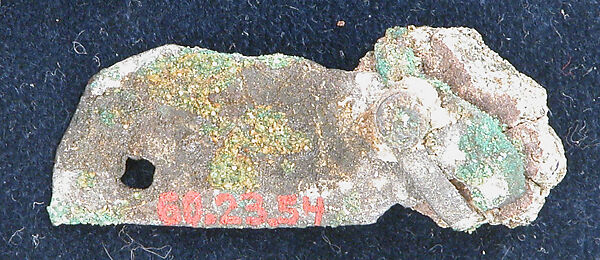Ceramic Fragment, Ceramic sherd with copper residue 