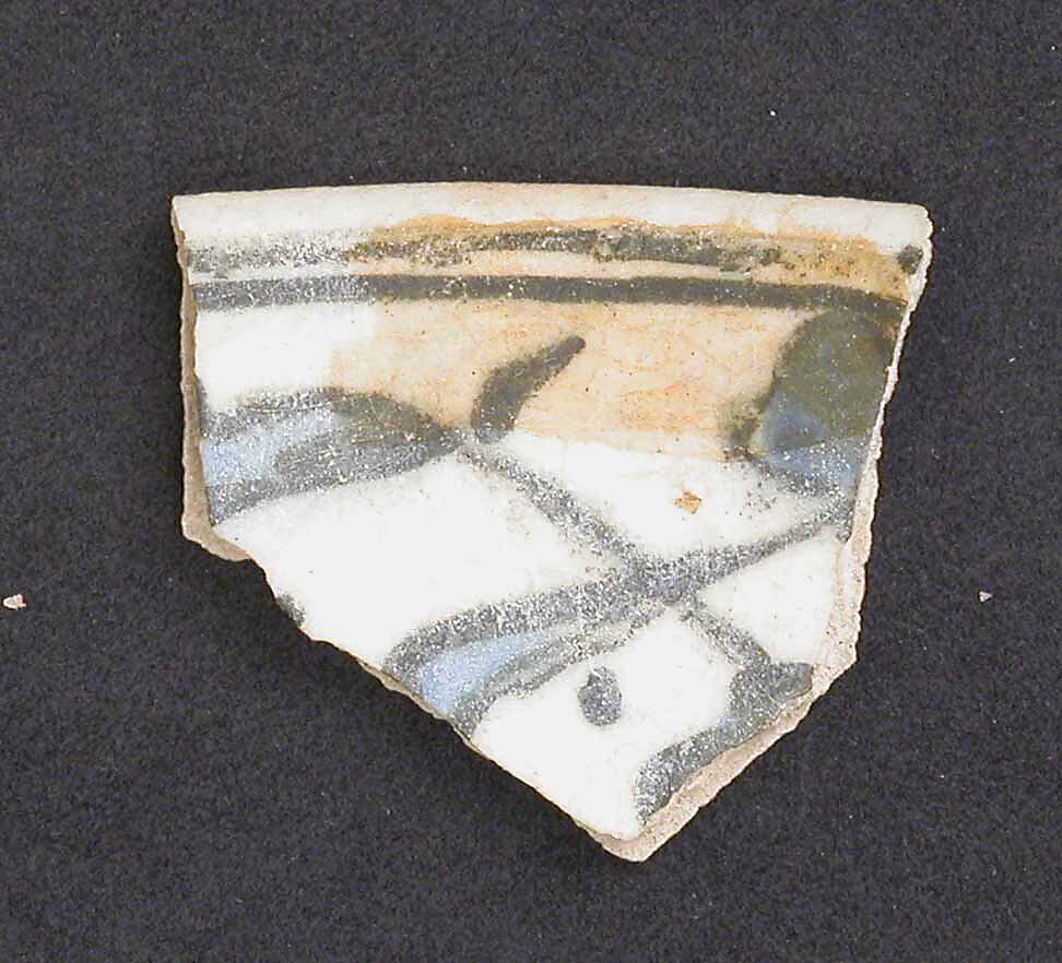 Fragment, Stonepaste; slip painted and glazed 