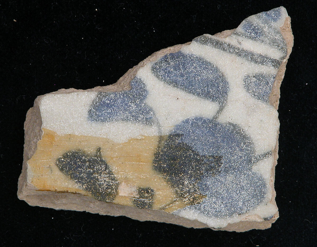 Fragment, Stonepaste; slip painted and glazed 