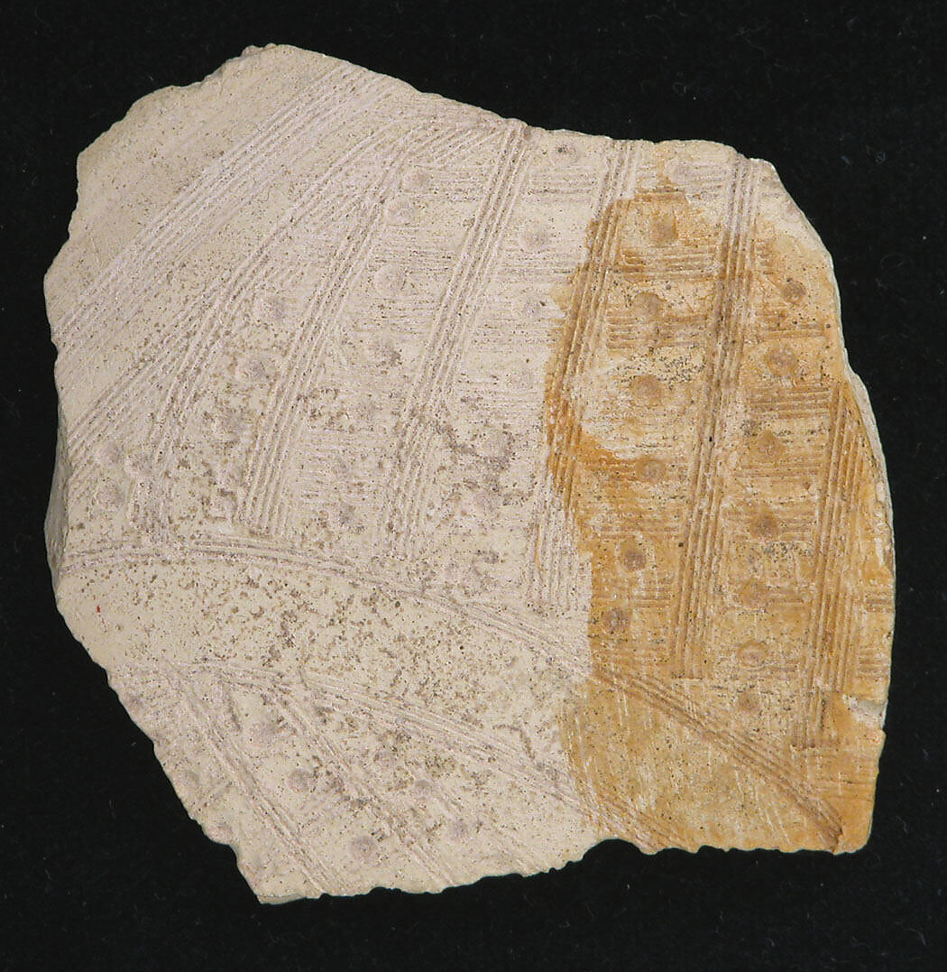 Fragment, Earthenware; incised 