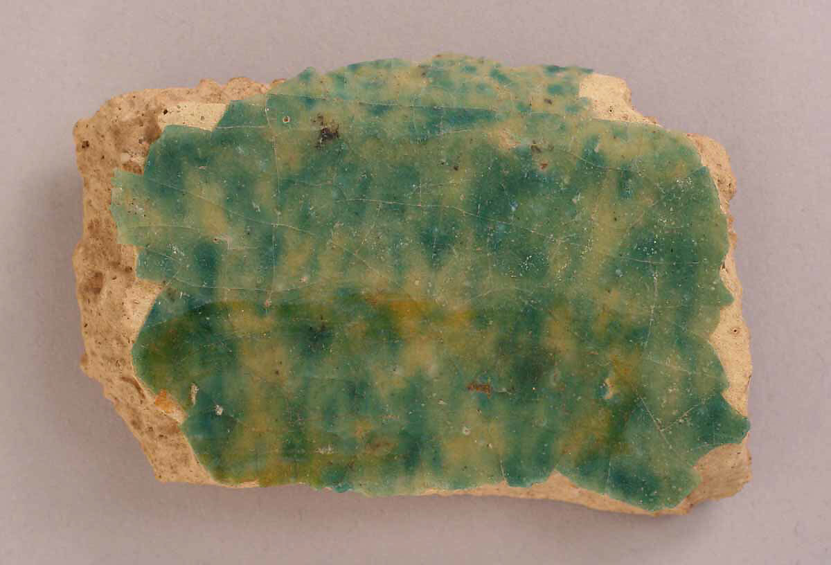 Fragment, Earthenware; glazed 