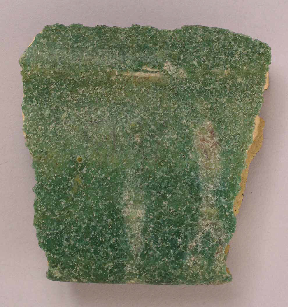 Fragment, Earthenware; glazed 