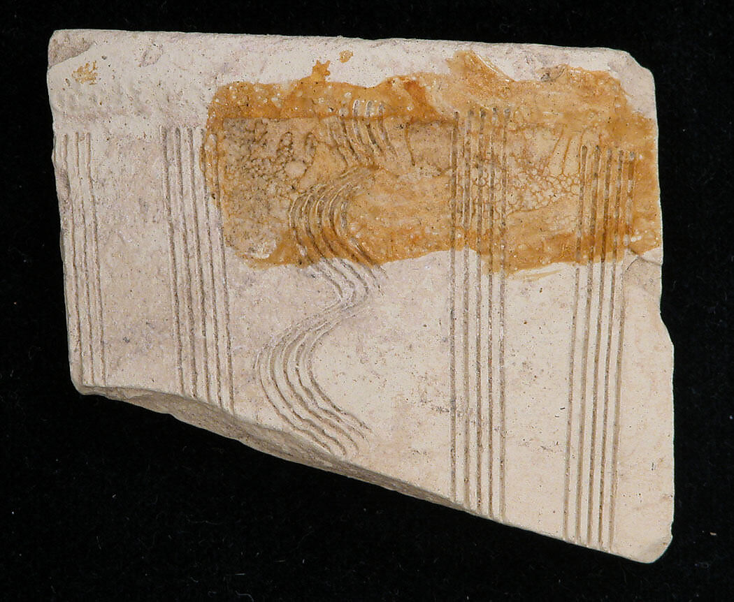 Ceramic Fragment, Earthenware; incised 