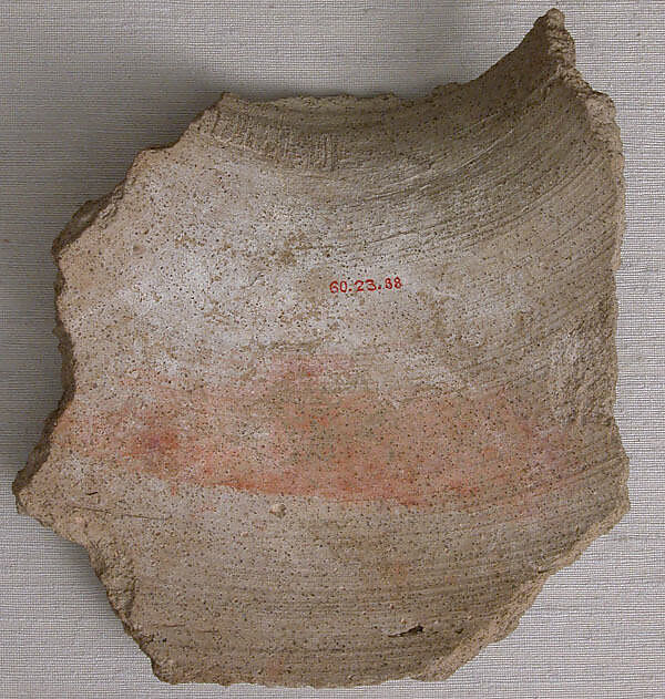 Ceramic Fragment, Earthenware; incised