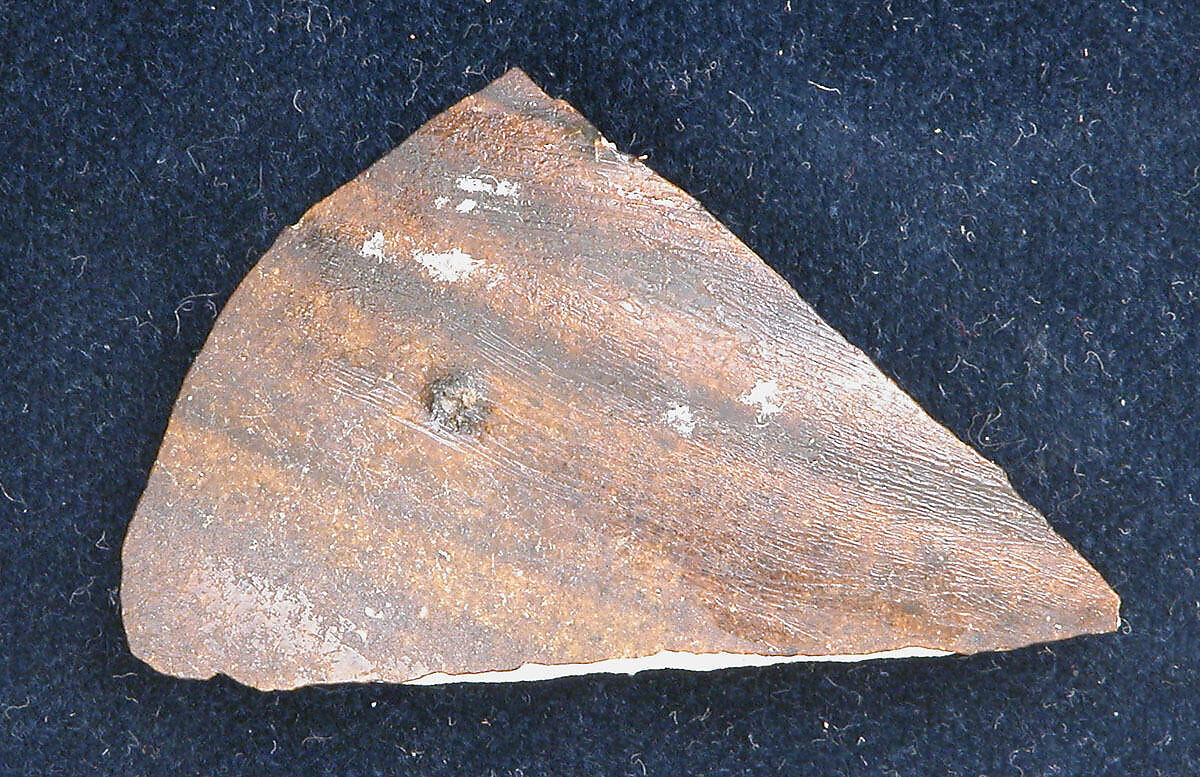 Fragment, Earthenware; glazed 