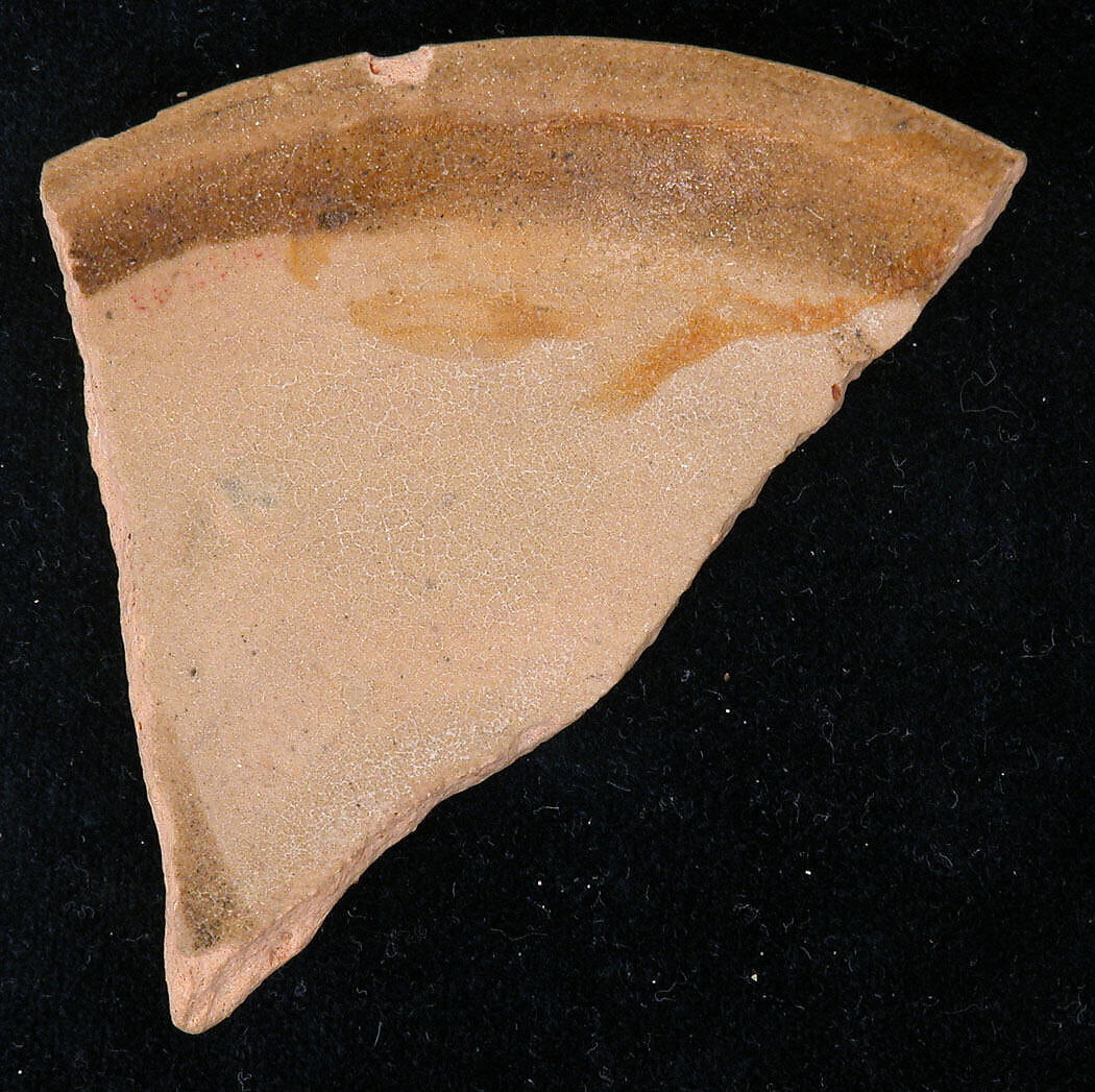 Fragment, Earthenware; glazed 