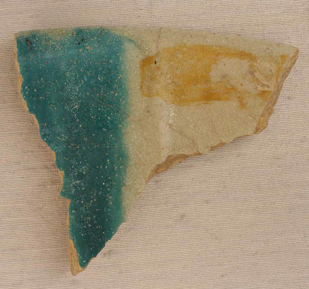 Fragment, Earthenware; glazed 