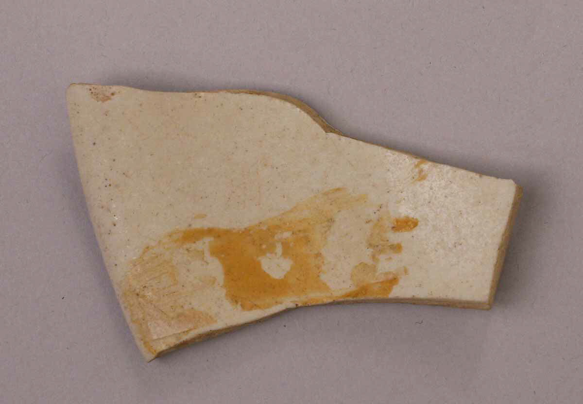 Fragment, Earthenware; glazed 