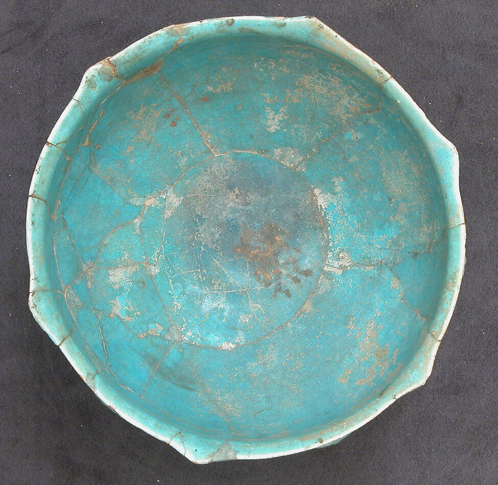 Bowl, Stonepaste; glazed, molded reliefware