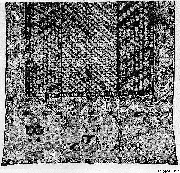 Panel, Cotton; embroidered in silk