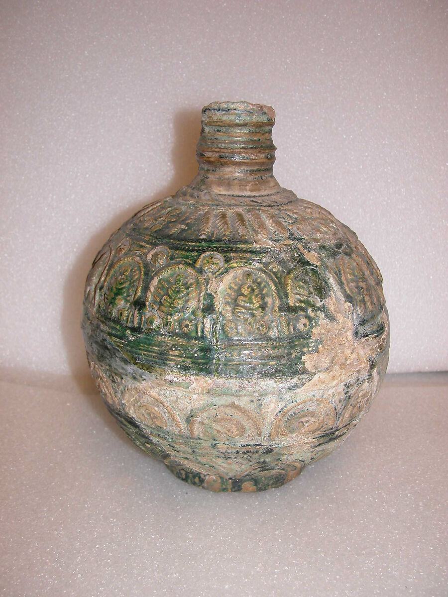 Jar, Earthenware; molded and glazed 