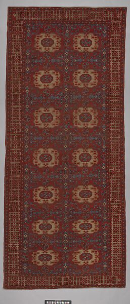Carpet, Wool (warp, weft and pile); symmetrically knotted pile 