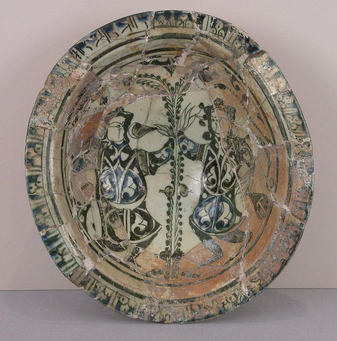 Bowl, Stonepaste; underglaze painted 