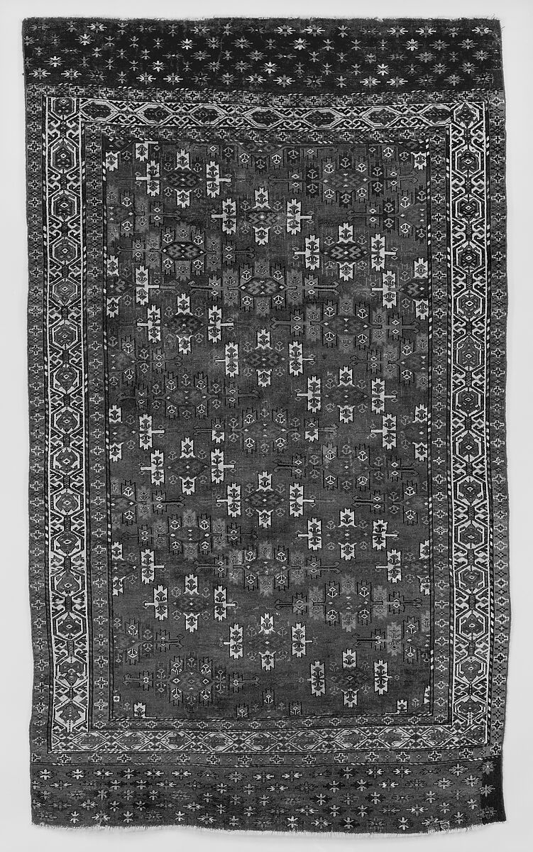 Carpet, Wool (warp, weft and pile); symmetrically knotted pile