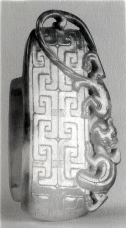 Scabbard slide, Jade (nephrite), China