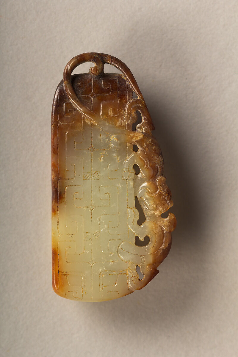 Scabbard slide, Jade (nephrite), China