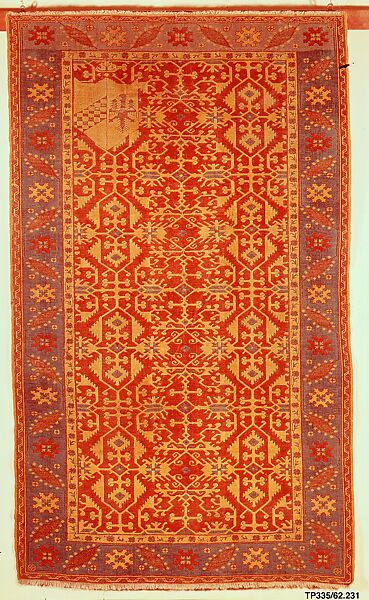Carpet, Wool (warp, weft and pile); symmetrically knotted pile