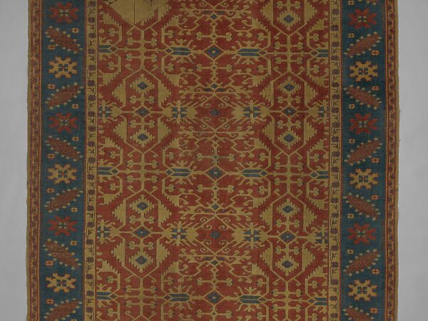 Carpet, Wool (warp, weft and pile); symmetrically knotted pile