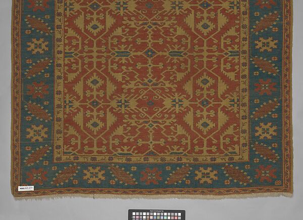 Carpet, Wool (warp, weft and pile); symmetrically knotted pile