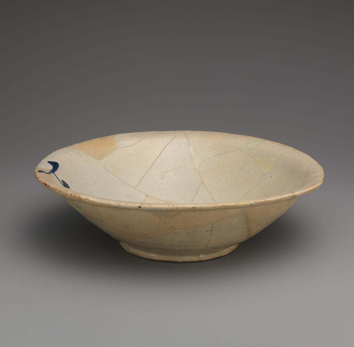 Bowl, Earthenware; painted in color on opaque white (tin) glaze