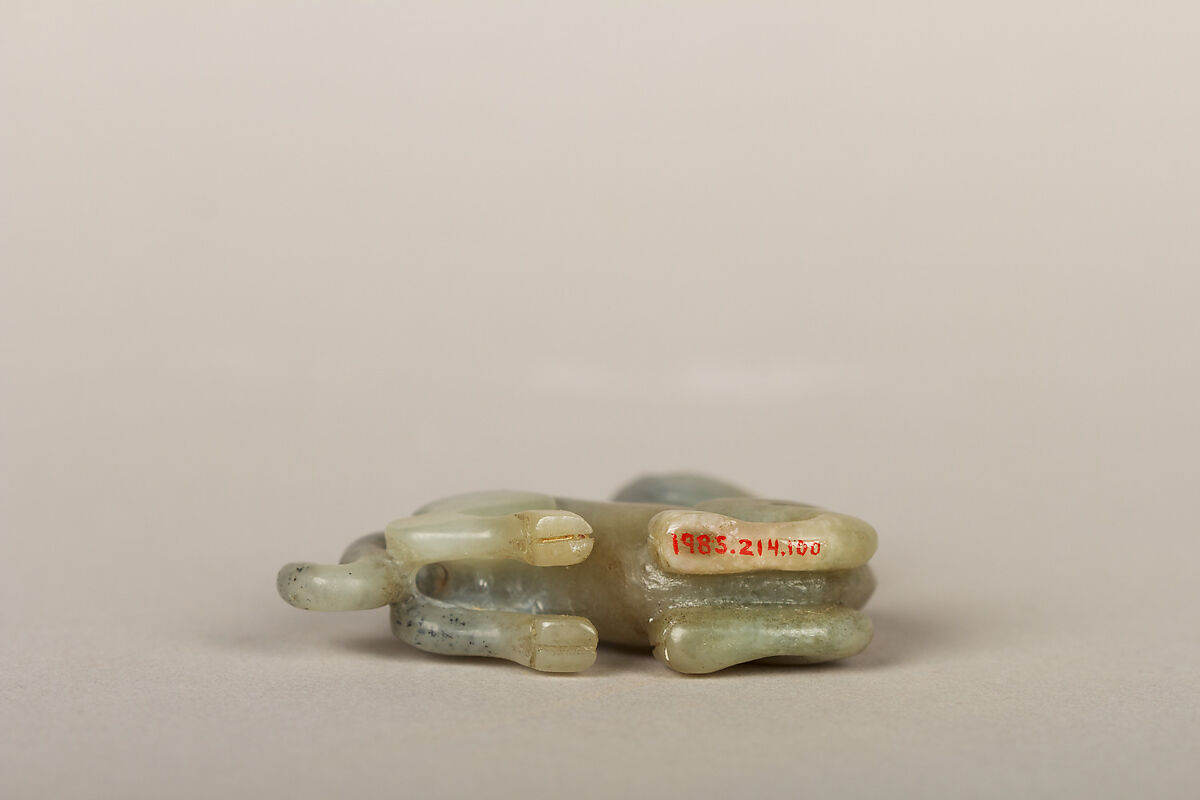 Fantastic animal with horn, Jade (nephrite), China