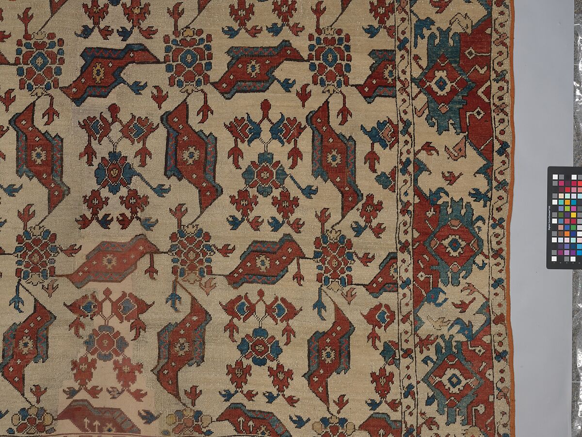 "Bird" Carpet, Wool (warp, weft and pile); symmetrically knotted pile