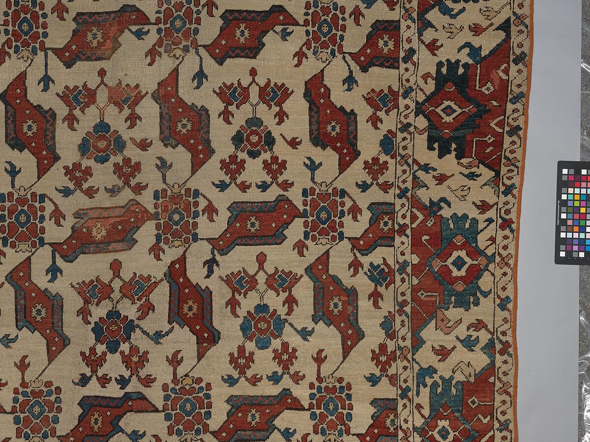 "Bird" Carpet, Wool (warp, weft and pile); symmetrically knotted pile