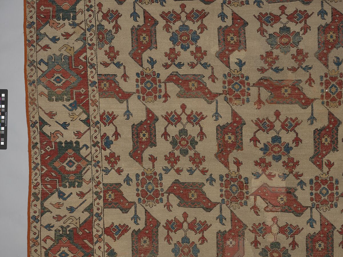 "Bird" Carpet, Wool (warp, weft and pile); symmetrically knotted pile