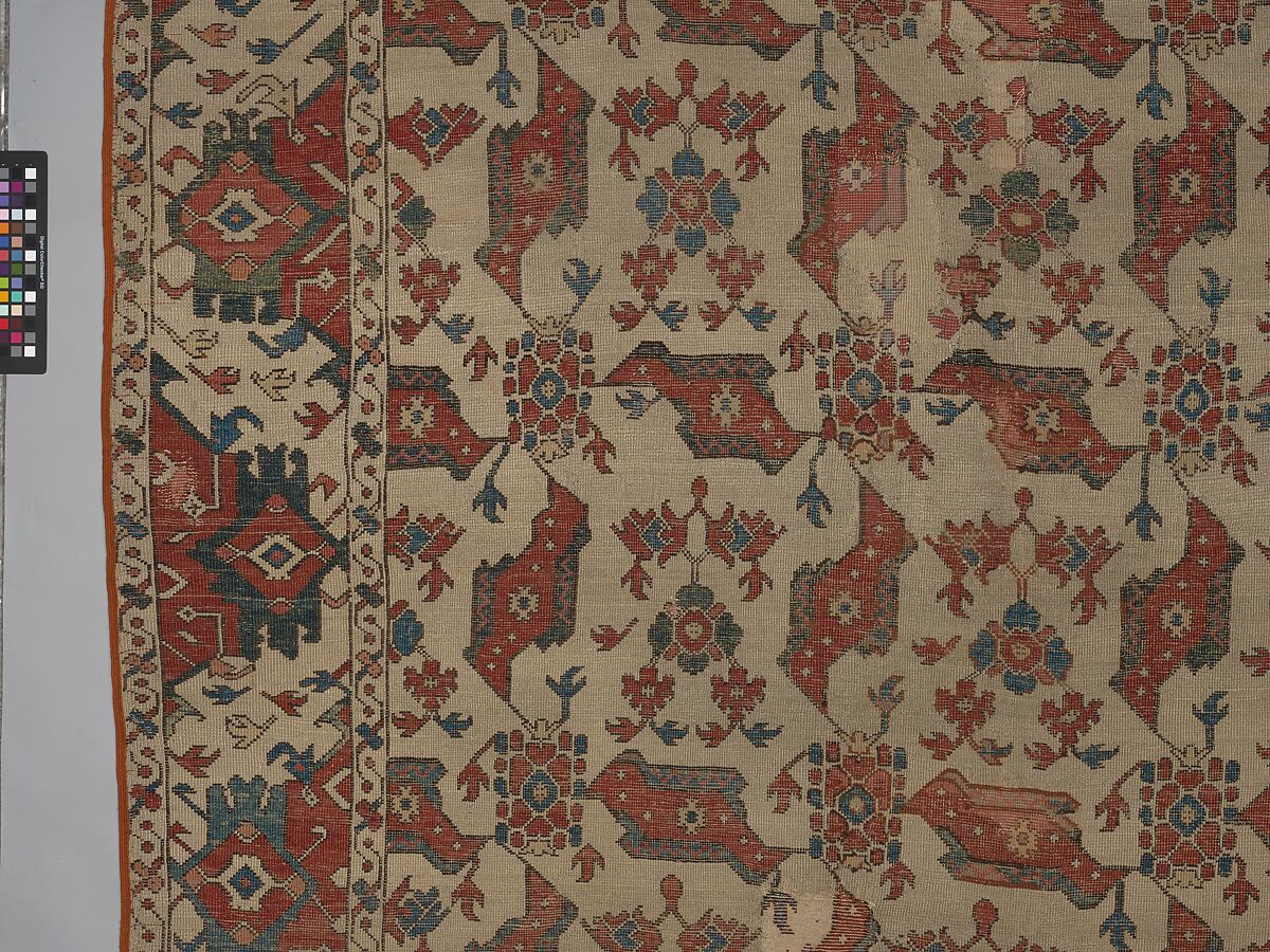 "Bird" Carpet, Wool (warp, weft and pile); symmetrically knotted pile