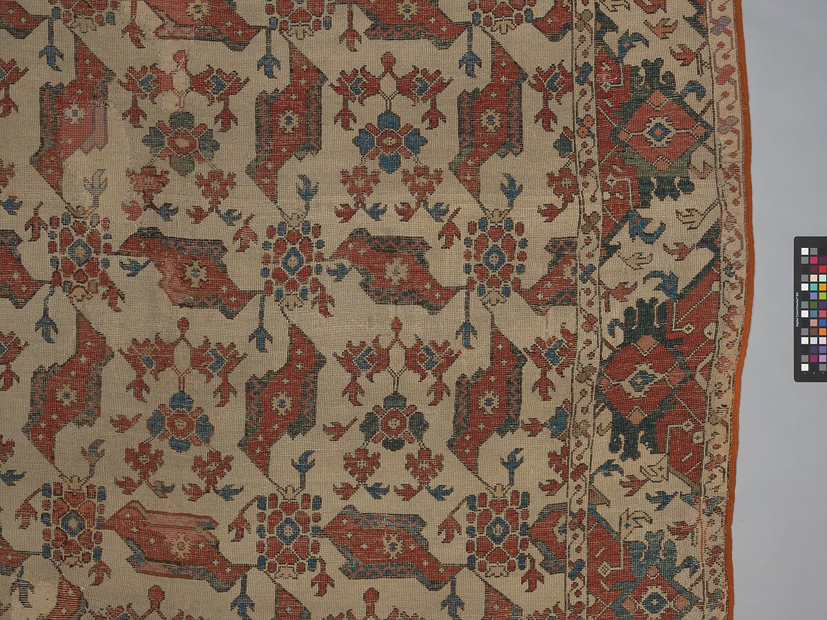 "Bird" Carpet, Wool (warp, weft and pile); symmetrically knotted pile