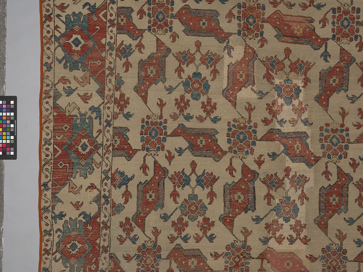 "Bird" Carpet, Wool (warp, weft and pile); symmetrically knotted pile