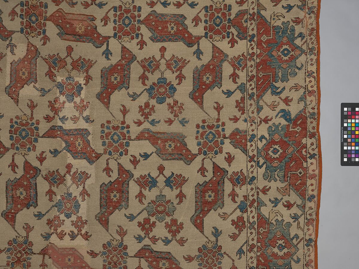 "Bird" Carpet, Wool (warp, weft and pile); symmetrically knotted pile