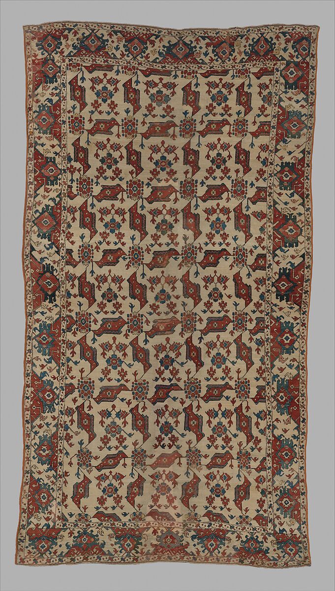 "Bird" Carpet, Wool (warp, weft and pile); symmetrically knotted pile