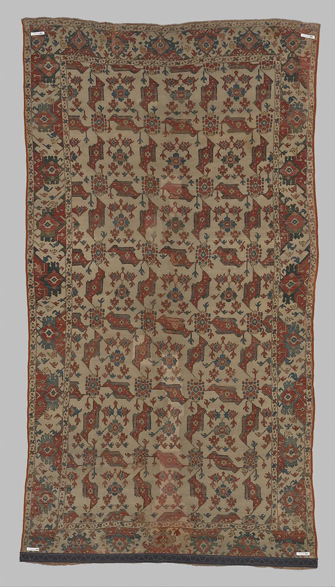 "Bird" Carpet, Wool (warp, weft and pile); symmetrically knotted pile