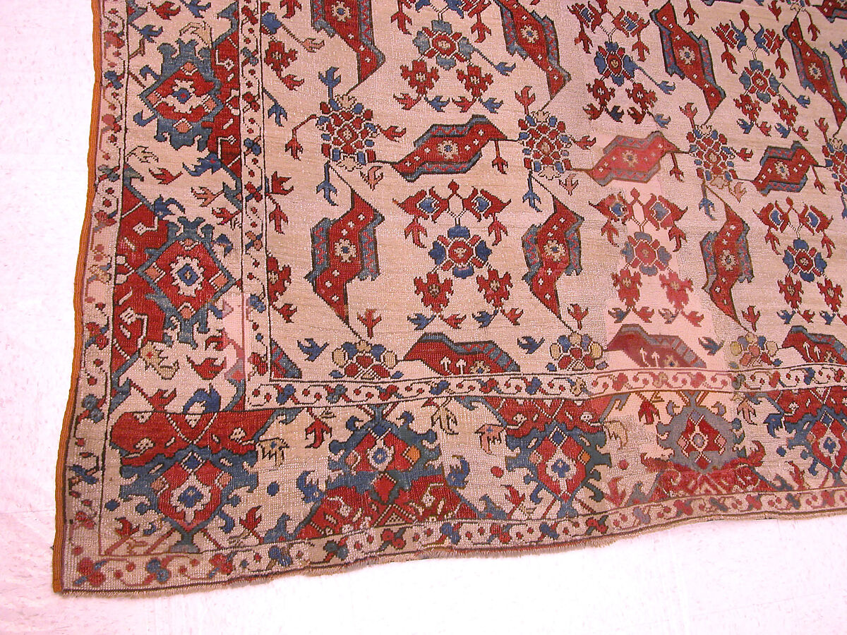"Bird" Carpet, Wool (warp, weft and pile); symmetrically knotted pile