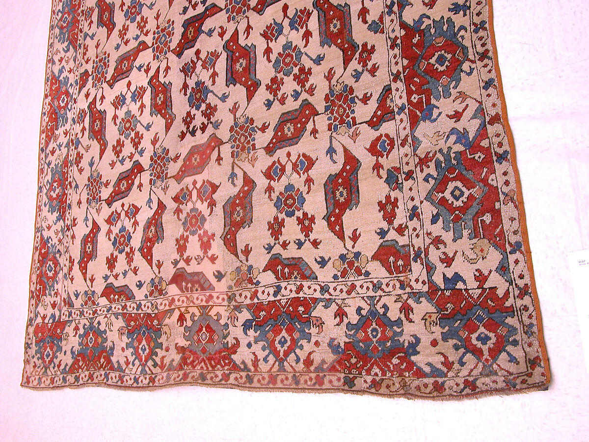 "Bird" Carpet, Wool (warp, weft and pile); symmetrically knotted pile