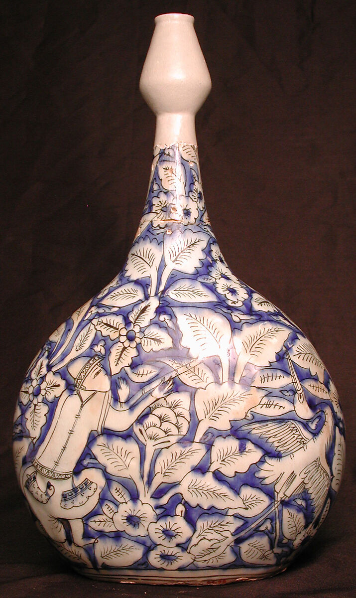 Bottle, Earthenware; glazed