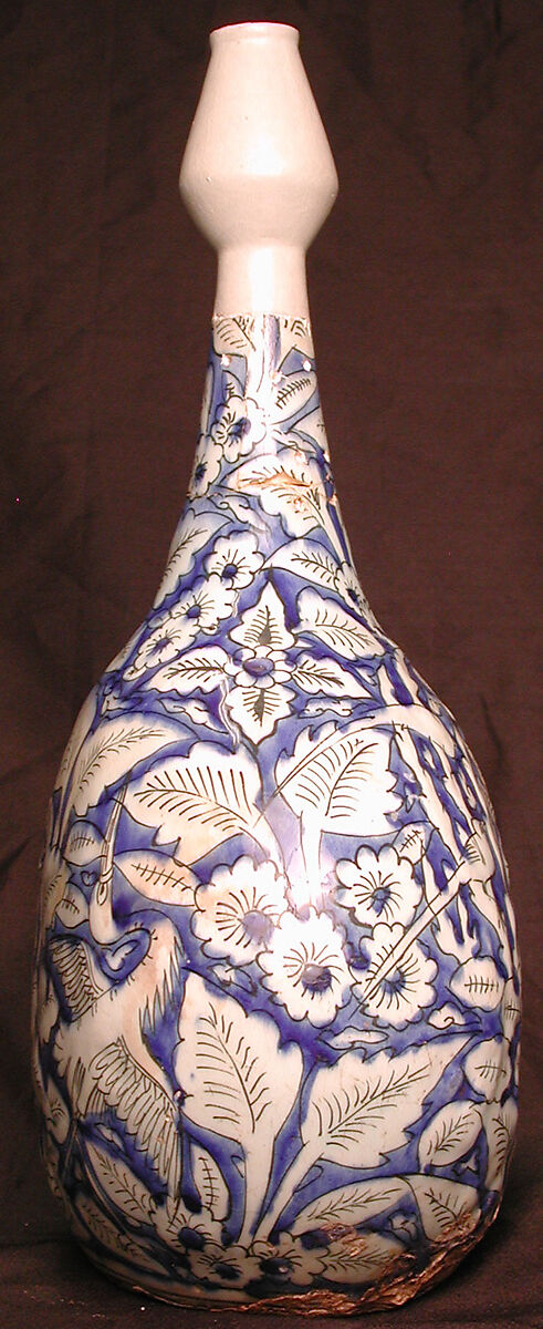 Bottle, Earthenware; glazed
