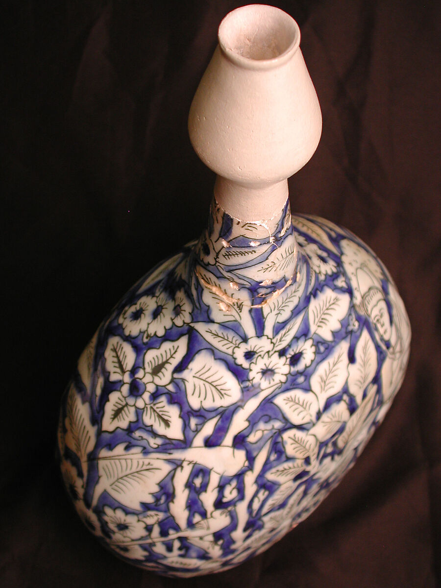 Bottle, Earthenware; glazed