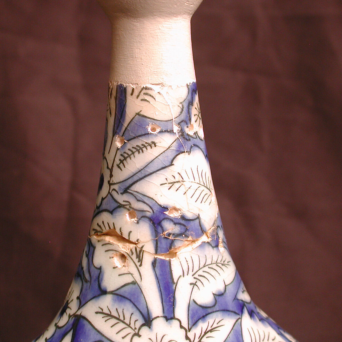 Bottle, Earthenware; glazed