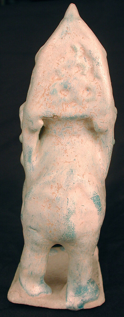 Figurine in the Form of a Camel Carrying a Palanquin and Two Riders, Stonepaste; molded in sections, glazed in turquoise