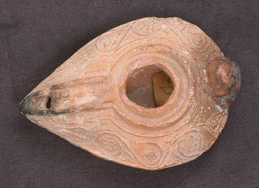 Lamp, Earthenware; unglazed 