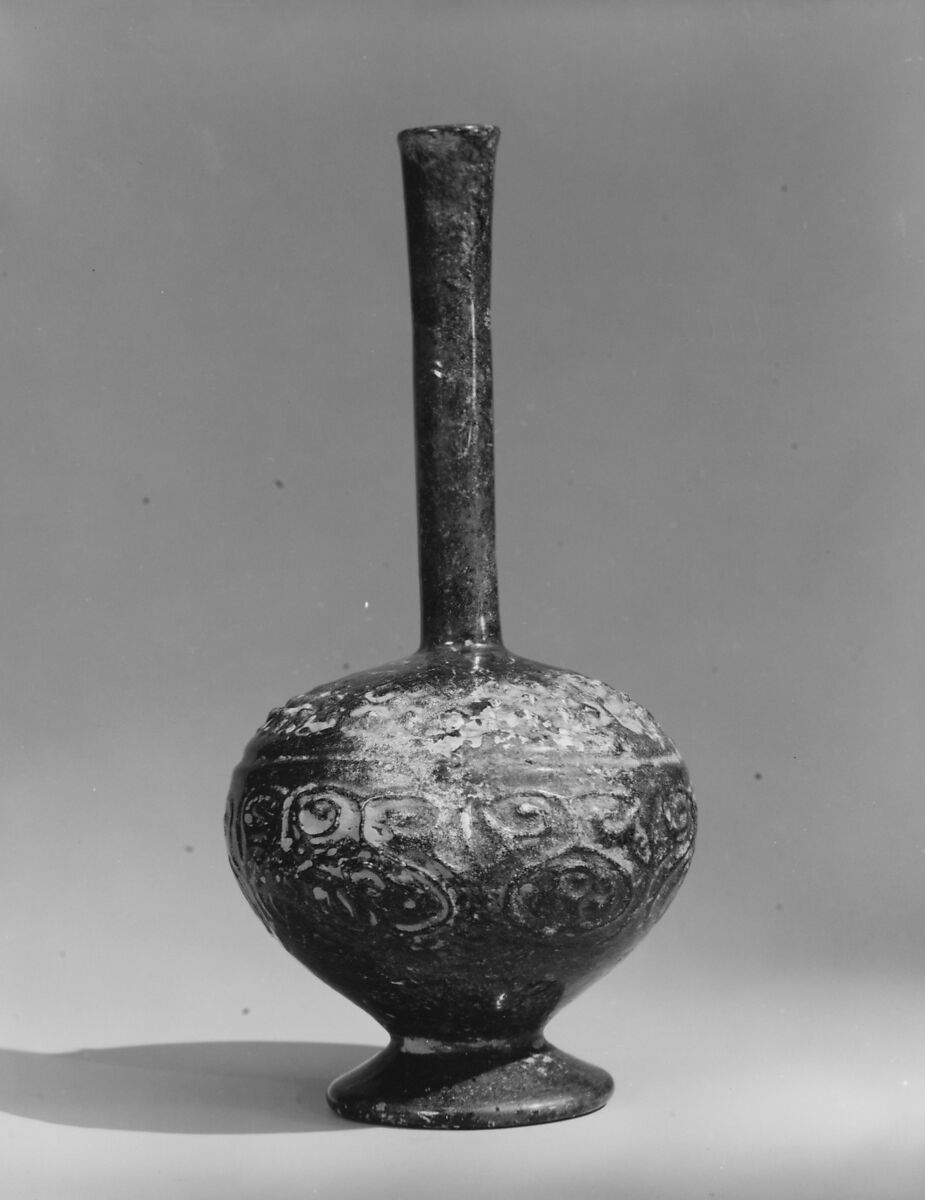 Bottle, Glass; mold blown